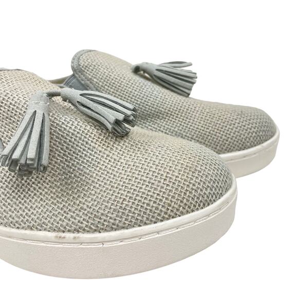 Spenco | 7D Celine Gray Textured Rafia Orthotic Clogs Slip On Shoes - Picture 7 of 13